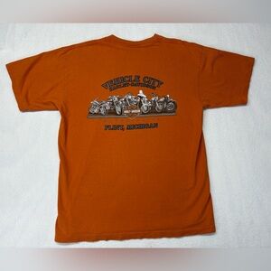 Men’s Harley Davidson Double Sided T-Shirt Size Large Biker Motorcycle Flint MI!
